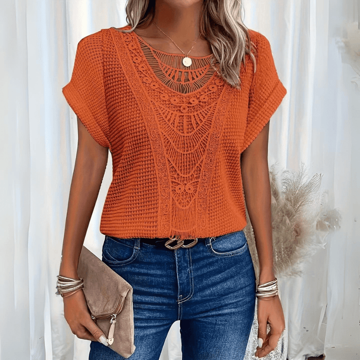 ISLA | Lace Detail Blouse with Island Flair