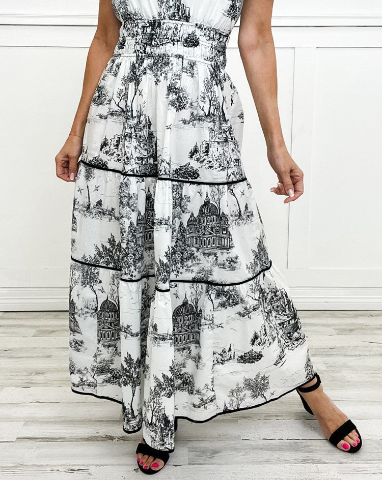 LYNDEN | Romantic Toile Maxi Dress