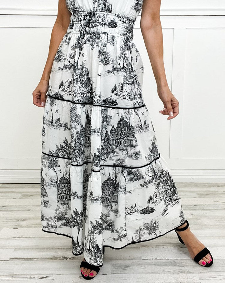 LYNDEN | Romantic Toile Maxi Dress