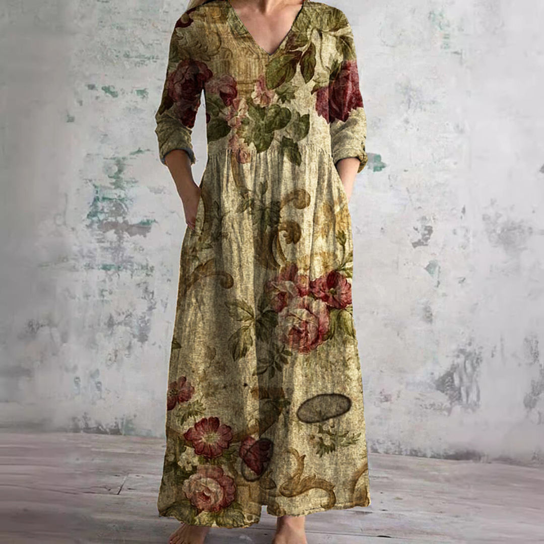 ELIORA | Floral V-Neck Summer Dress