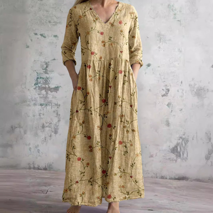 ELIORA | Floral V-Neck Summer Dress