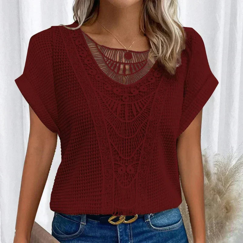 ISLA | Lace Detail Blouse with Island Flair