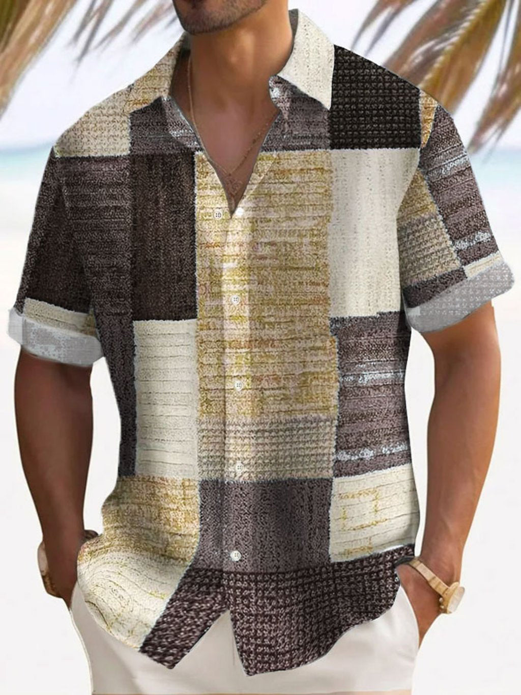 NOLAN | Colorblock Patchwork Shirt