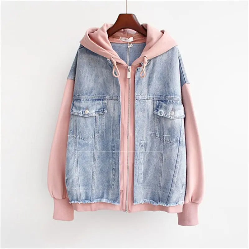 LYONA | Denim Hoodie Jacket with Street-Style Edge