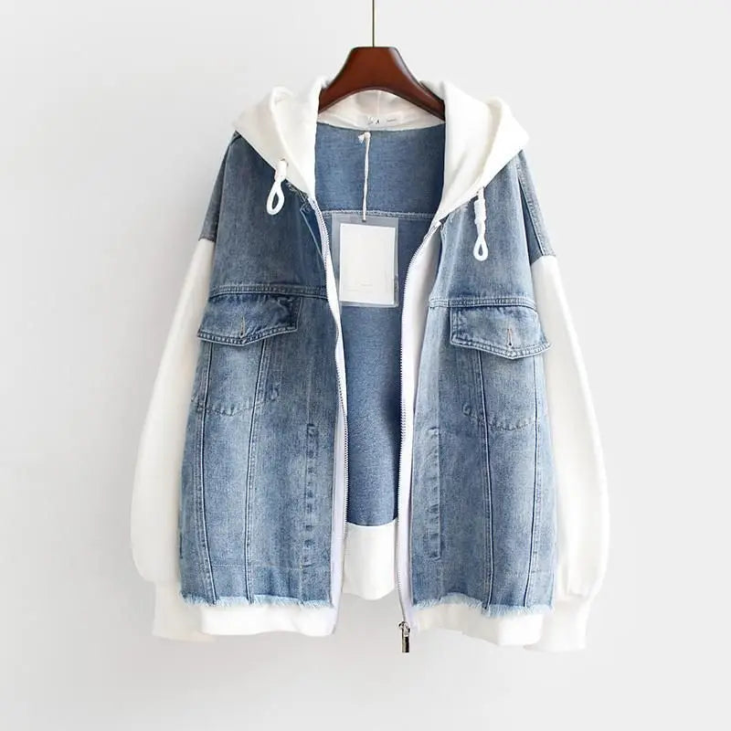 LYONA | Denim Hoodie Jacket with Street-Style Edge