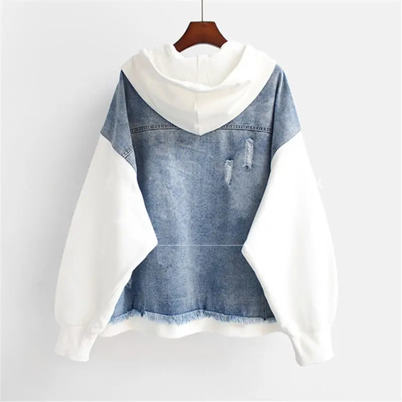 LYONA | Denim Hoodie Jacket with Street-Style Edge