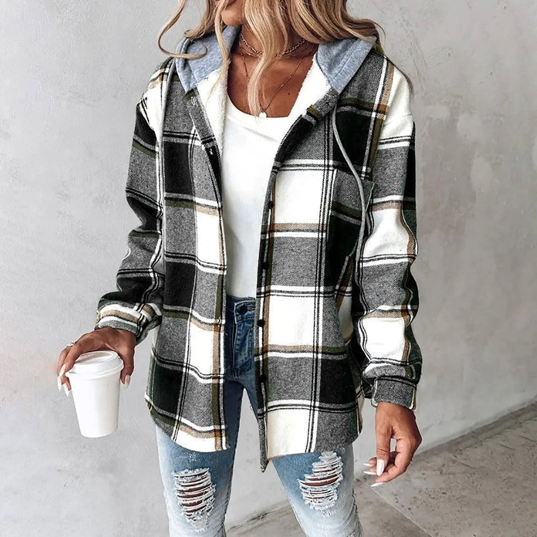 REMI | Oversized Plaid Jacket with Hood