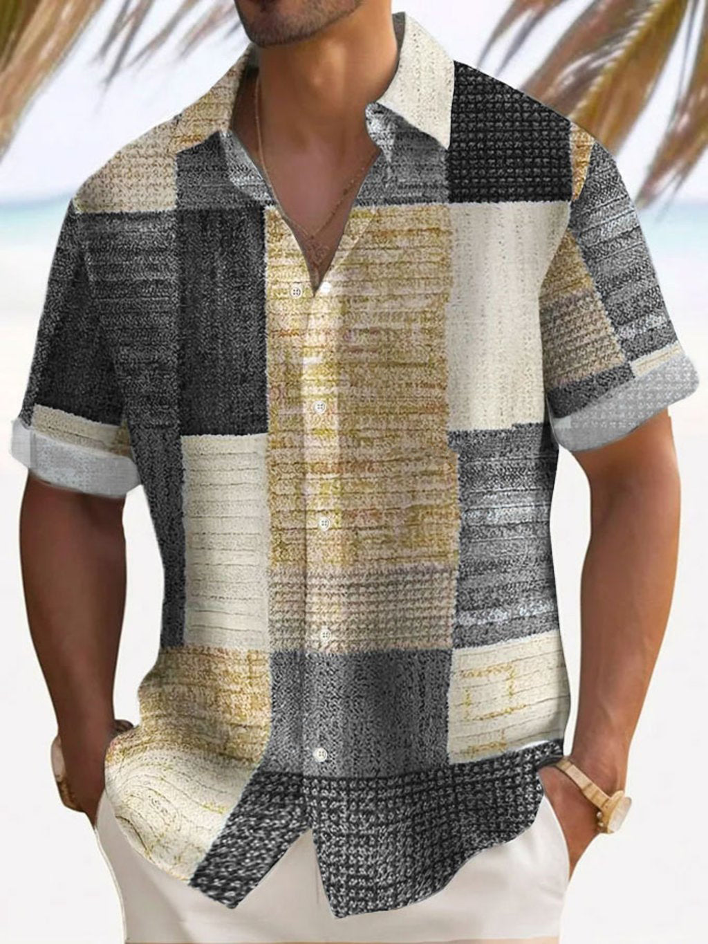 NOLAN | Colorblock Patchwork Shirt