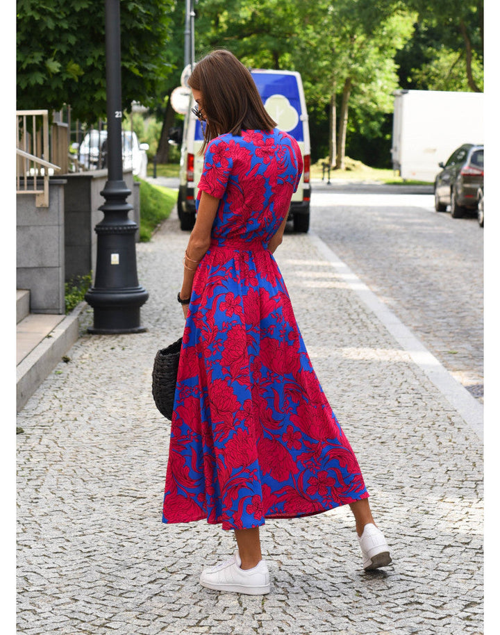 Rania | Floral Wrap Midi Dress