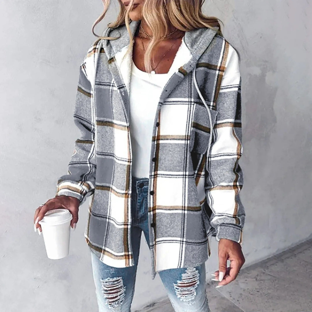 REMI | Oversized Plaid Jacket with Hood