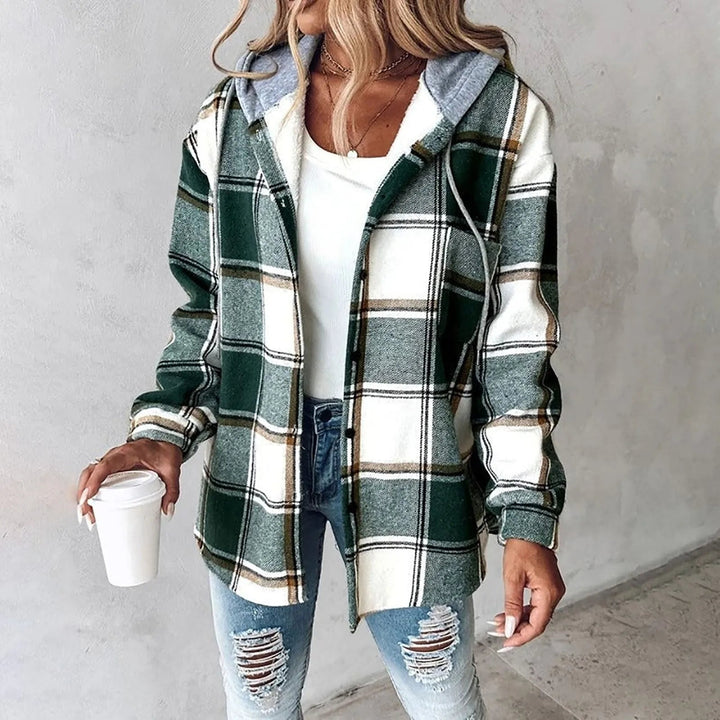 REMI | Oversized Plaid Jacket with Hood