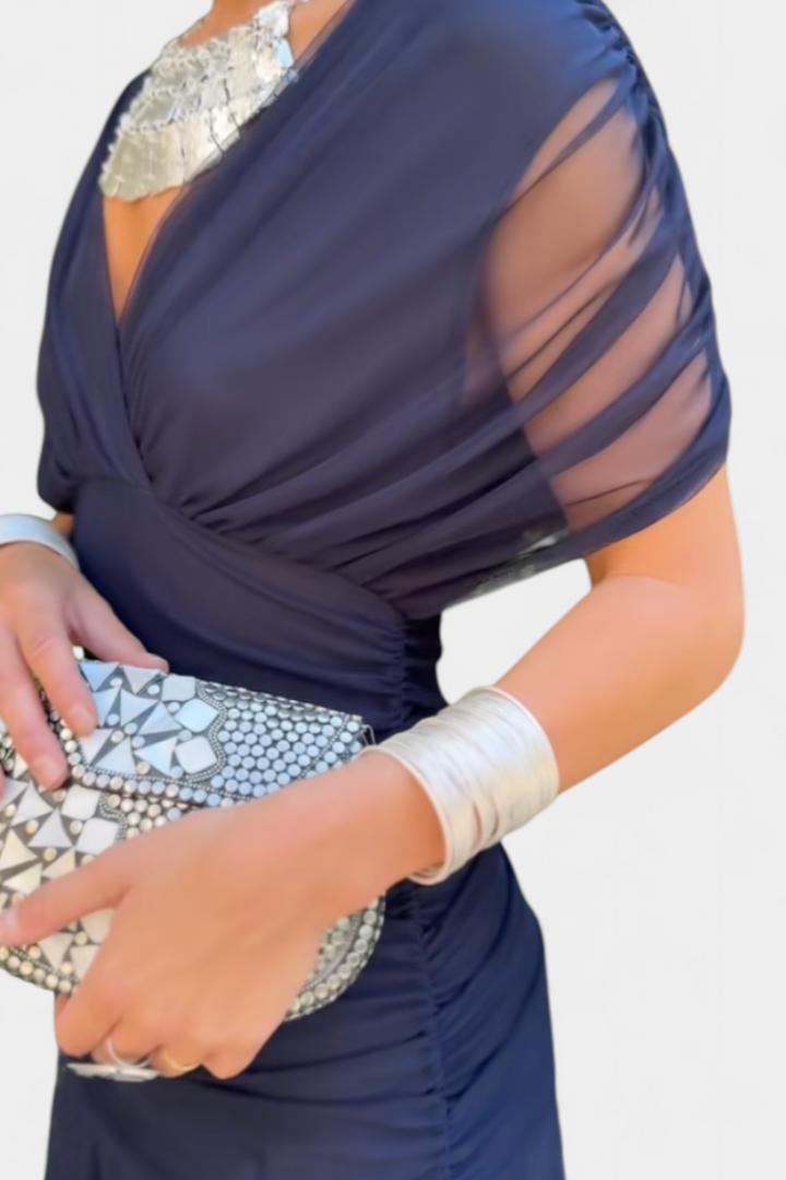 PAINE | Romantic Off-Shoulder Maxi Dress