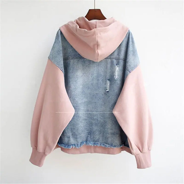 LYONA | Denim Hoodie Jacket with Street-Style Edge