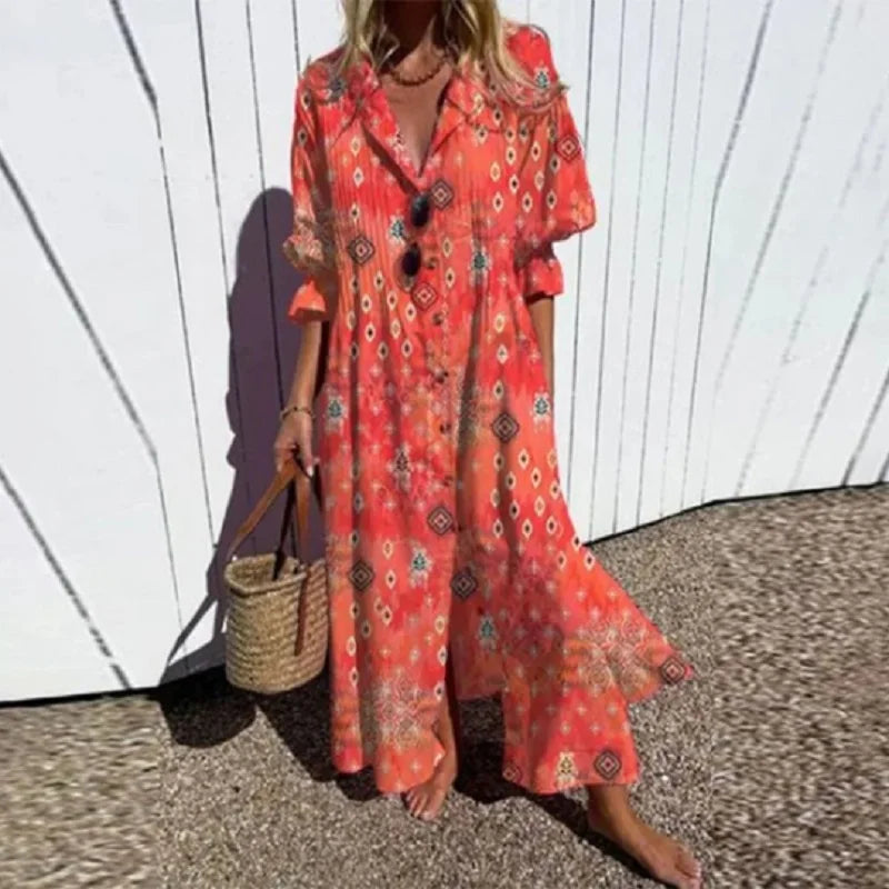 ANNALISE | Elegant Floral Maxi for Radiant Days