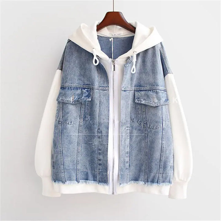 LYONA | Denim Hoodie Jacket with Street-Style Edge