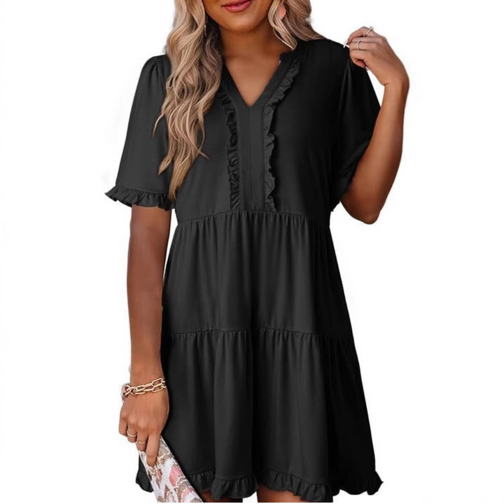 Shuvie | Casual V-Neck Mini Dress