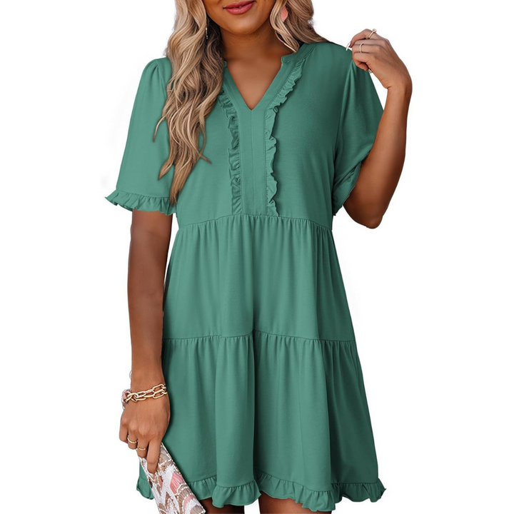 Shuvie | Casual V-Neck Mini Dress