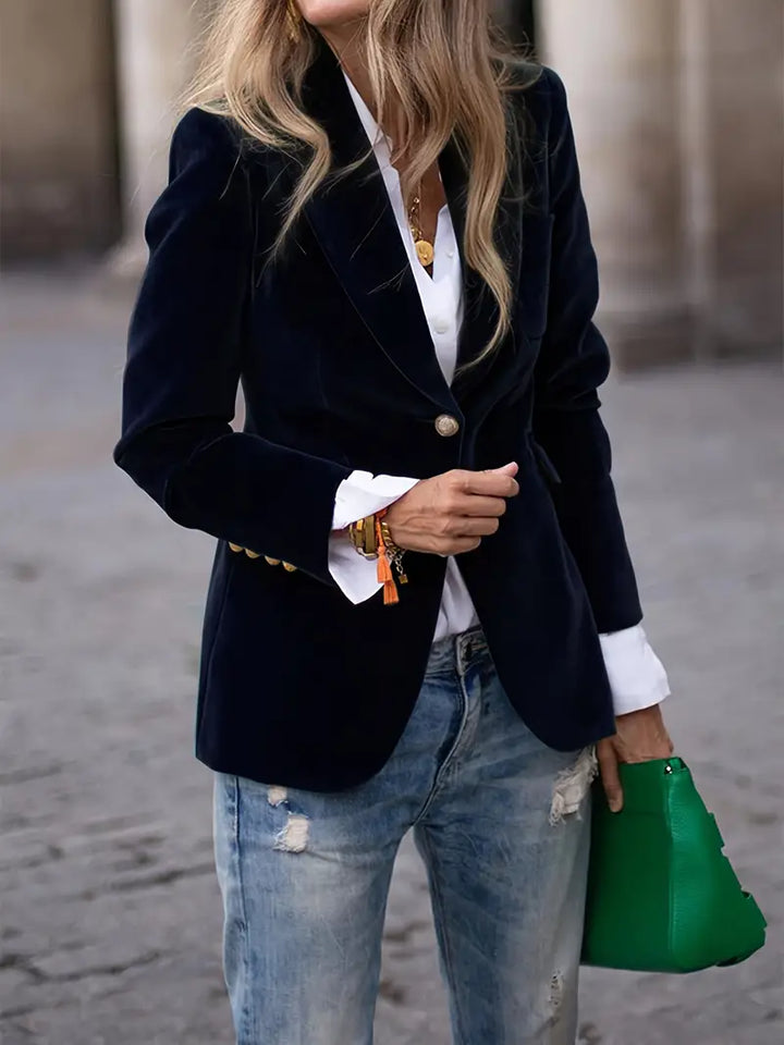 SERENYA | Elegant Velvet Blazer