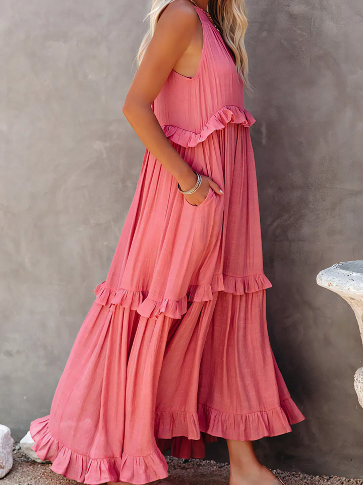 Betania | Ruffle Breeze Maxi Dress