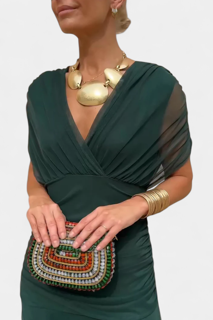 PAINE | Romantic Off-Shoulder Maxi Dress