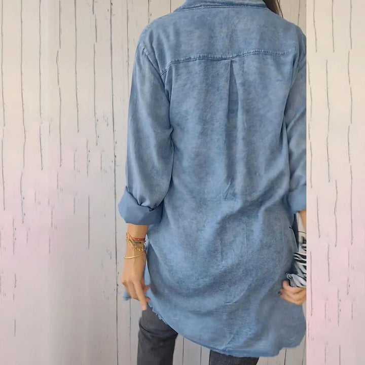 Mia™ - Trendy Oversized Denim Blazer